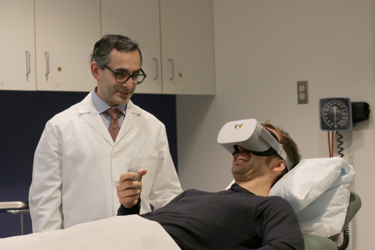 Urologist uses specialized VR headset to provide medical therapy